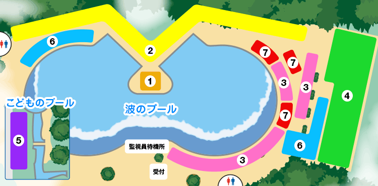 としまえん プール 有料席図